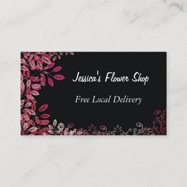 Florist Shop business card (Front)