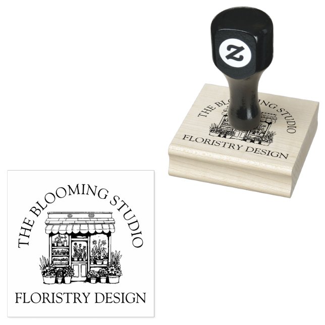 Florist Storefront theme Rubber Stamp (Stamped)