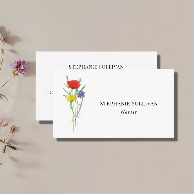 Florist Wildflower Business Card (Creator Uploaded)