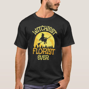 Florist Witch Halloween Humour T-Shirt