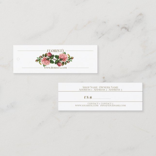 Florista - Price Tag, Business Card (Front/Back)