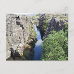Flosagja Canyon in Þingvellir, Iceland Postcard