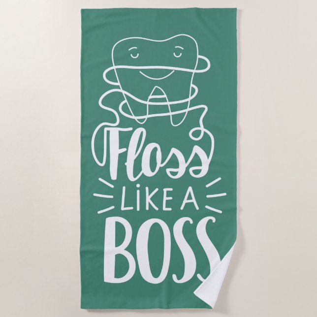 Floss Like A Boss Beach Towel (Front)