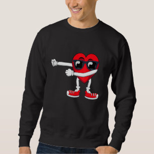 Floss Like A Boss Dancing Heart Valentines Day Kid Sweatshirt