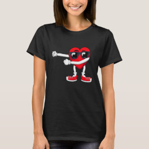 Floss Like A Boss Dancing Heart Valentines Day Kid T-Shirt