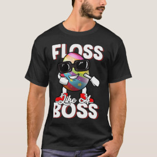 Floss Like A Boss Flossing Egg Sunglasses Happy Ea T-Shirt