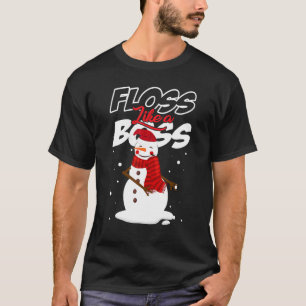 Floss Like a Boss Snowman Flossing Christmas 1 T-Shirt