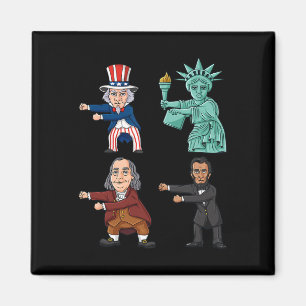 Floss Like A Boss Uncle Sam Ben Franklin Liberty 4 Magnet