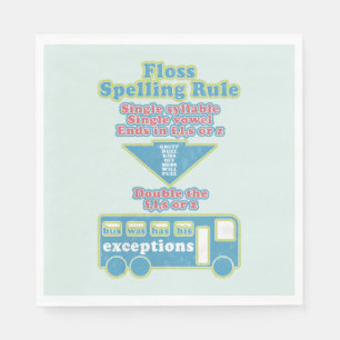 Floss Rule Phonics Learning English Language Napkin
