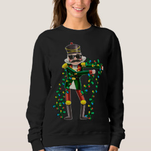 Flossing Nutcracker Funny Christmas Lights Sweatshirt