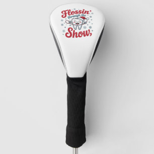 Flossing Thru the Snow Funny Xmas Christmas Golf Head Cover