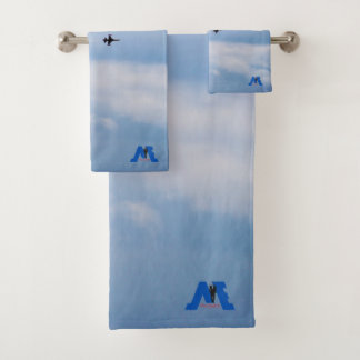 FloState Design "ME" Man Eruditely Sky Stay Alfa Bath Towel Set