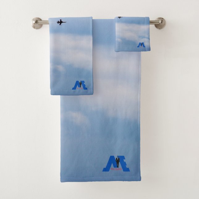 FloState Design "ME" Man Eruditely Sky Stay Alfa Bath Towel Set (Insitu)