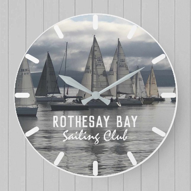 Flotilla of Yachts Sailing Club Large Clock (Creator Uploaded)