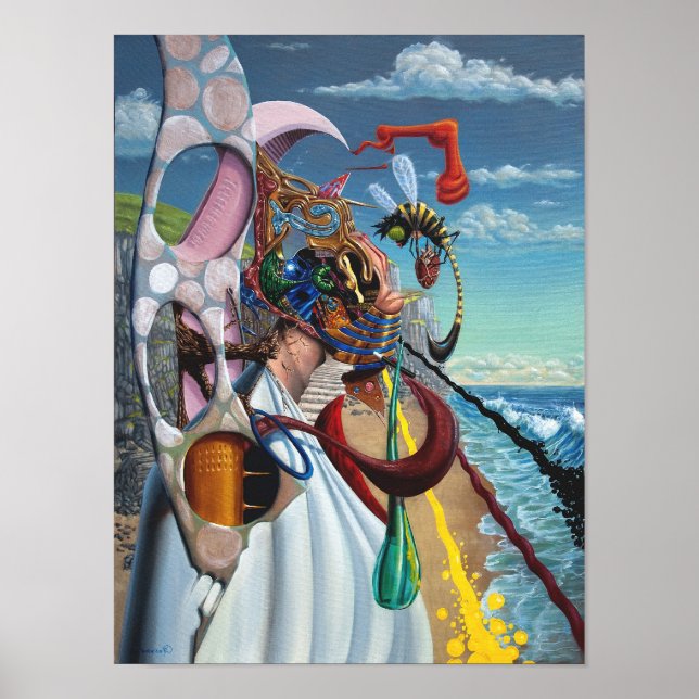 Flotsam Man. Oil on Canvas. By Gary Dorking Poster (Front)