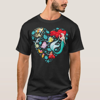 Flounder and Sebastian Collage Heart  T-Shirt