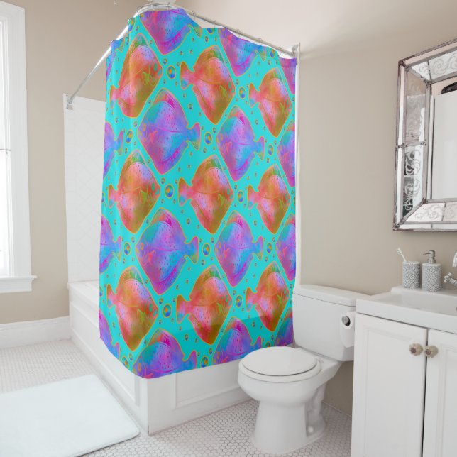 Floundering About in the Tropical Rock Pools Shower Curtain (In Situ)