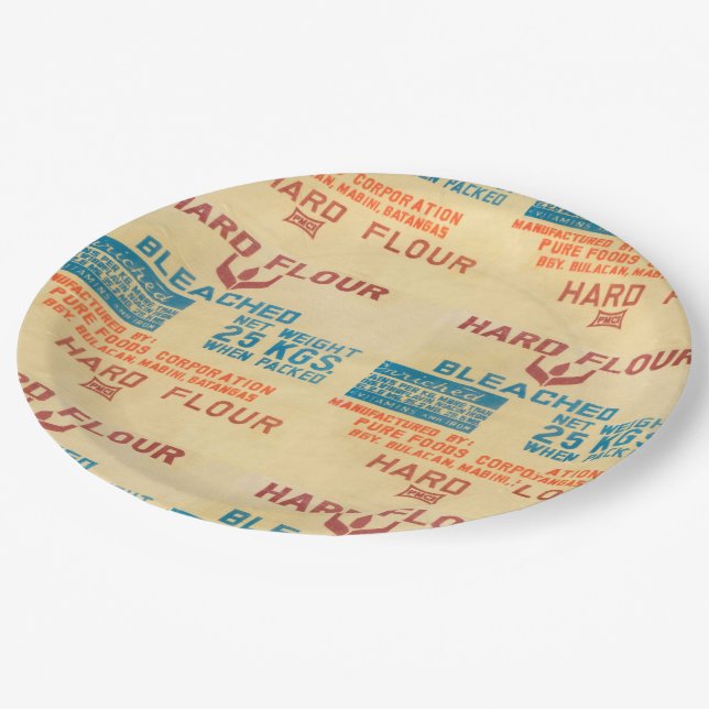 Flour Bags Paper Plate (Angled)