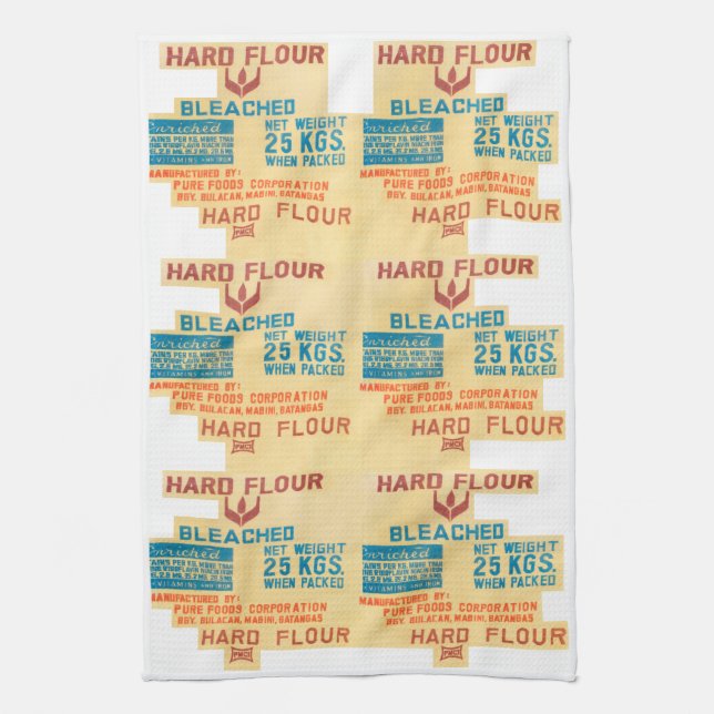 Flour Bags Tea Towel (Vertical)