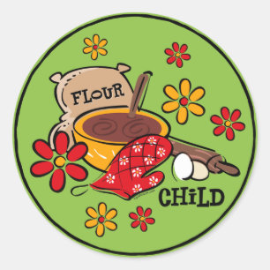 Flour Child Classic Round Sticker