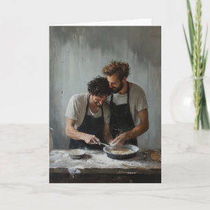 Flour-Dusted Dough Embrace Card