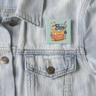 Flour Power Cottage Baking Club 15 Cm Square Badge