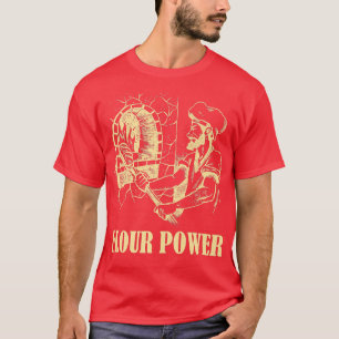Flour Power Man At Work Baking Bakery Men 626 T-Shirt