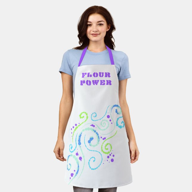 Flour Power Pretty Swirls Apron (Worn)