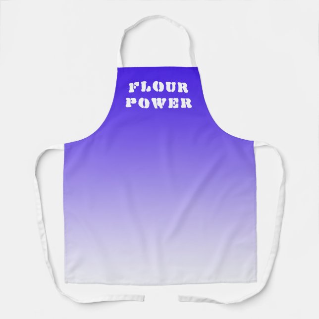 Flour Power Purple Ombre Baking Apron (Front)