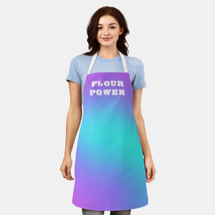 Flour Power Purple Teal Gradient Apron
