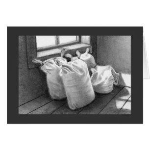 Flour Sacks At Upper Canada Village: Pencil Art
