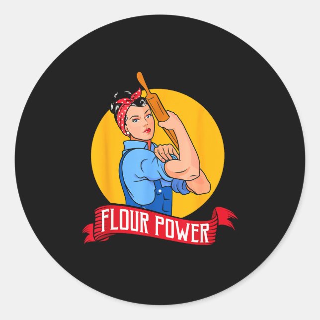 Flour Wer - Funny Baking &amp; Pastry Baker - Baki Classic Round Sticker (Front)