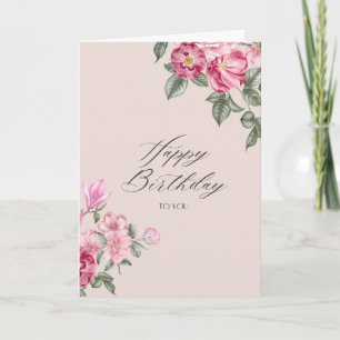Floural Happy Birthday Card