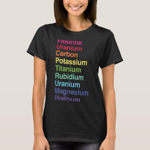 Flourine Uranium Carbon Potium Titanium Rubidium U T-Shirt