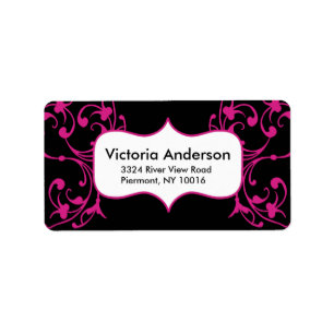 Flourish Accent Frame Return Address Labels. Label