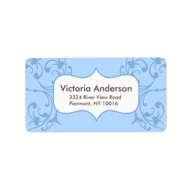 Flourish Accent Frame Return Address Labels. Label (Front)