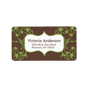 Flourish Accent Frame Return Address Labels. Label