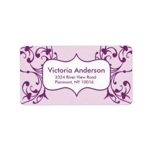 Flourish Accent Frame Return Address Labels. Label