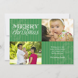 Flourish and Stripes Holiday Greeting Card