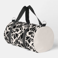 Flourish Damask Art I Black on Cream