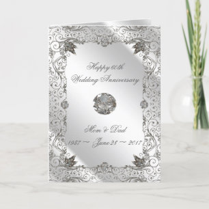 Flourish Diamond 60th Anniversary Greeting Card