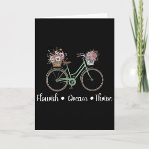 Flourish Dream Thrive Floral Bike Subtle 8647 Trum Card