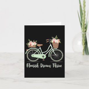Flourish Dream Thrive Floral Bike Subtle 8647 Trum Card