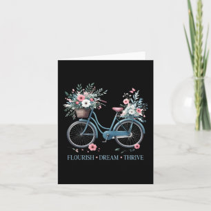 Flourish Dream Thrive Floral Bike Subtle 8647 Trum Card