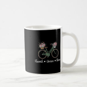 Flourish Dream Thrive Floral Bike Subtle 8647 Trum Coffee Mug