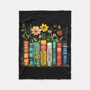 Flourish Dream Thrive Floral Bike Subtle 8647 Trum Fleece Blanket