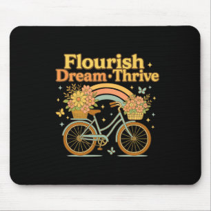 Flourish Dream Thrive Floral Bike Subtle 8647 Trum Mouse Pad