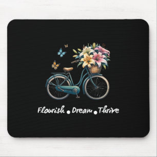 Flourish Dream Thrive Floral Bike Subtle 8647 Trum Mouse Pad