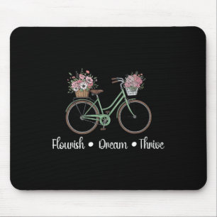 Flourish Dream Thrive Floral Bike Subtle 8647 Trum Mouse Pad