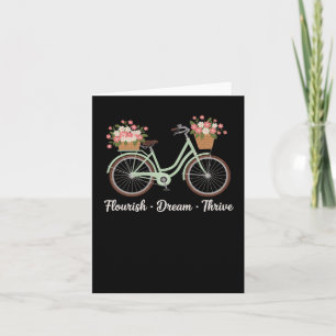 Flourish Dream Thrive Floral Bike Trump Subtle Res Card